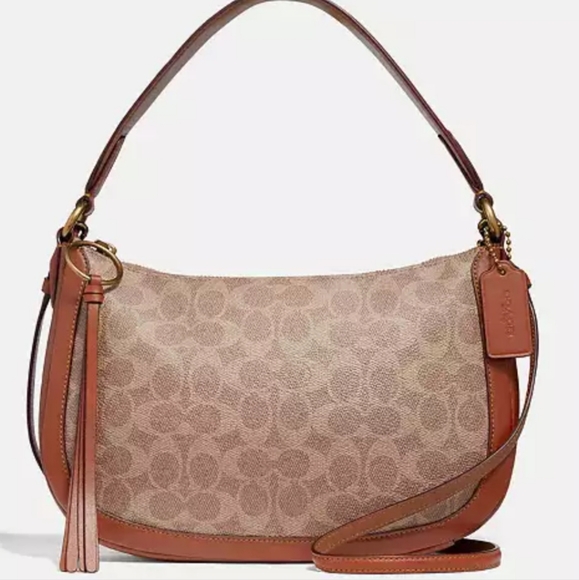 New Coach Sutton Crossbody Handbag Brown Signature Canvas Shoulder Bag Tags - Picture 1 of 4